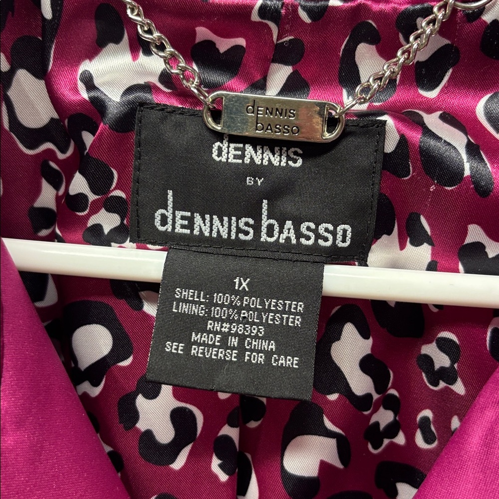 Dennis Basso Women's Magenta Trench Coat - Picture 2 of 8